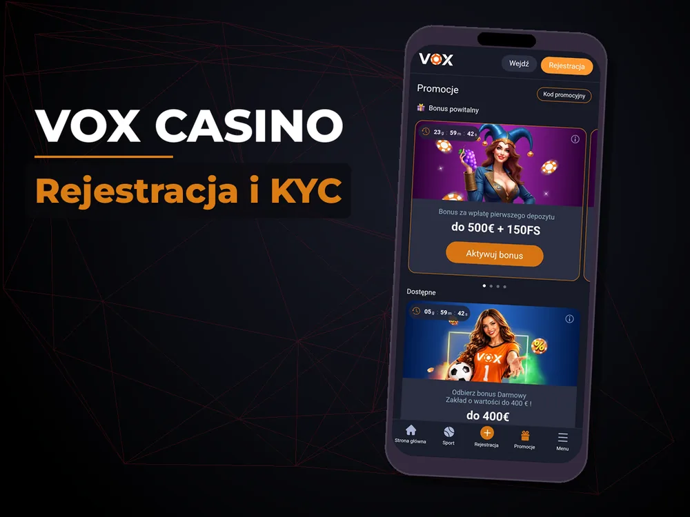 vox casino - Rejestracja i KYC