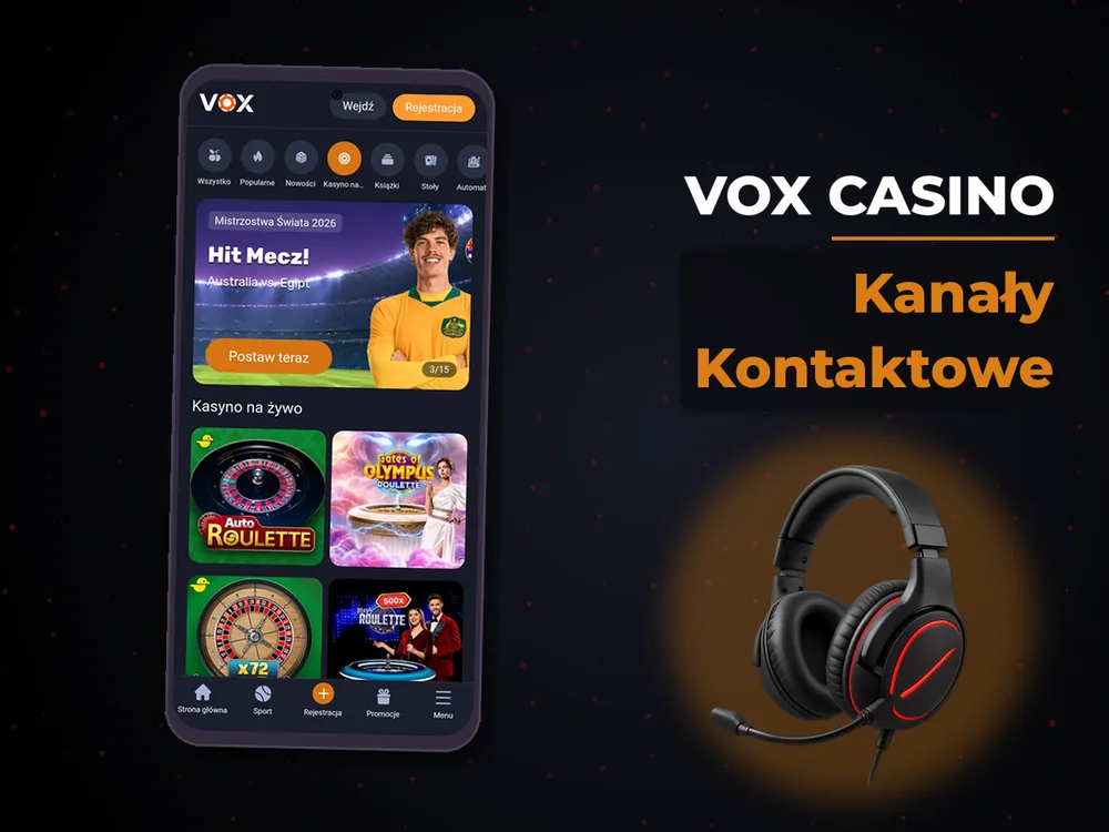 vox casino - Kanały Kontaktowe