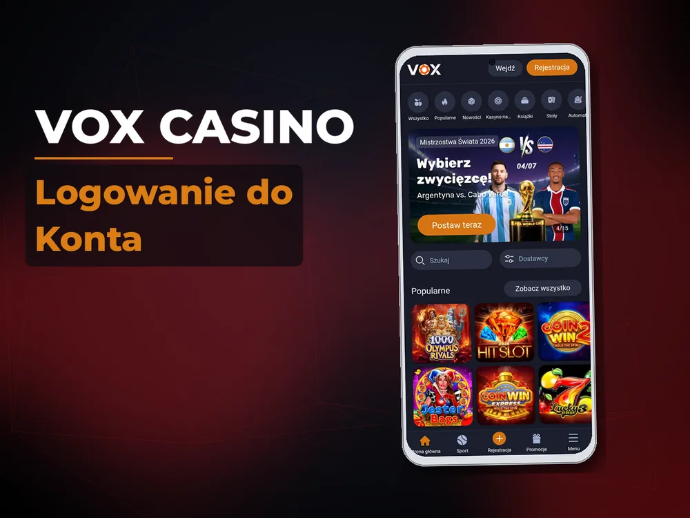 vox casino - Logowanie do Konta