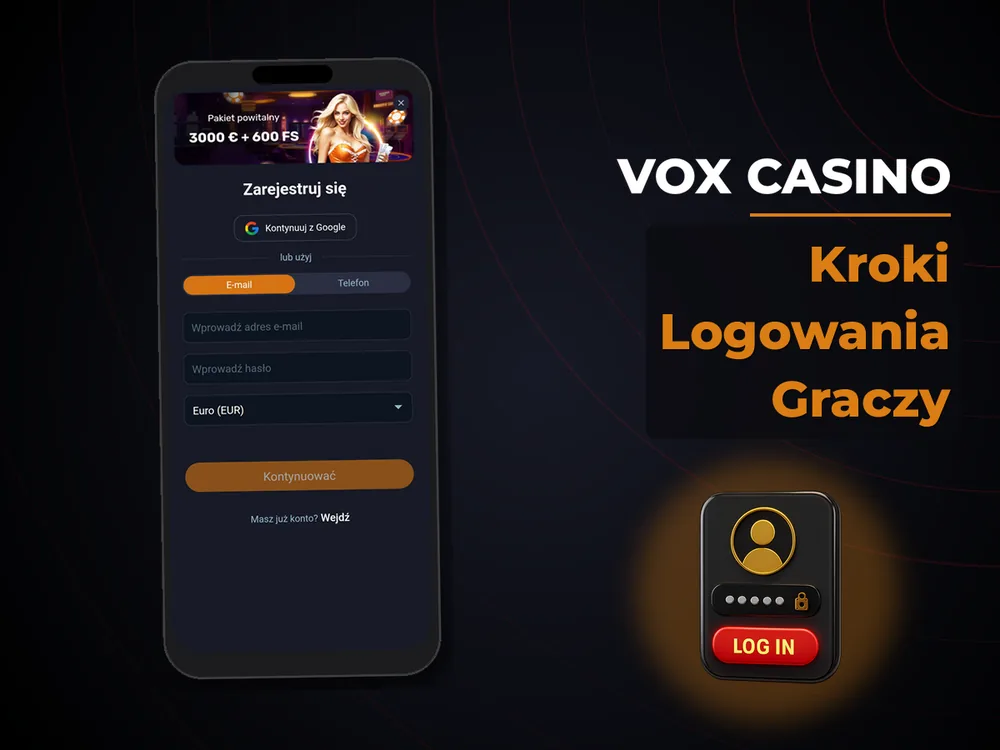 vox casino - Kroki Logowania Graczy