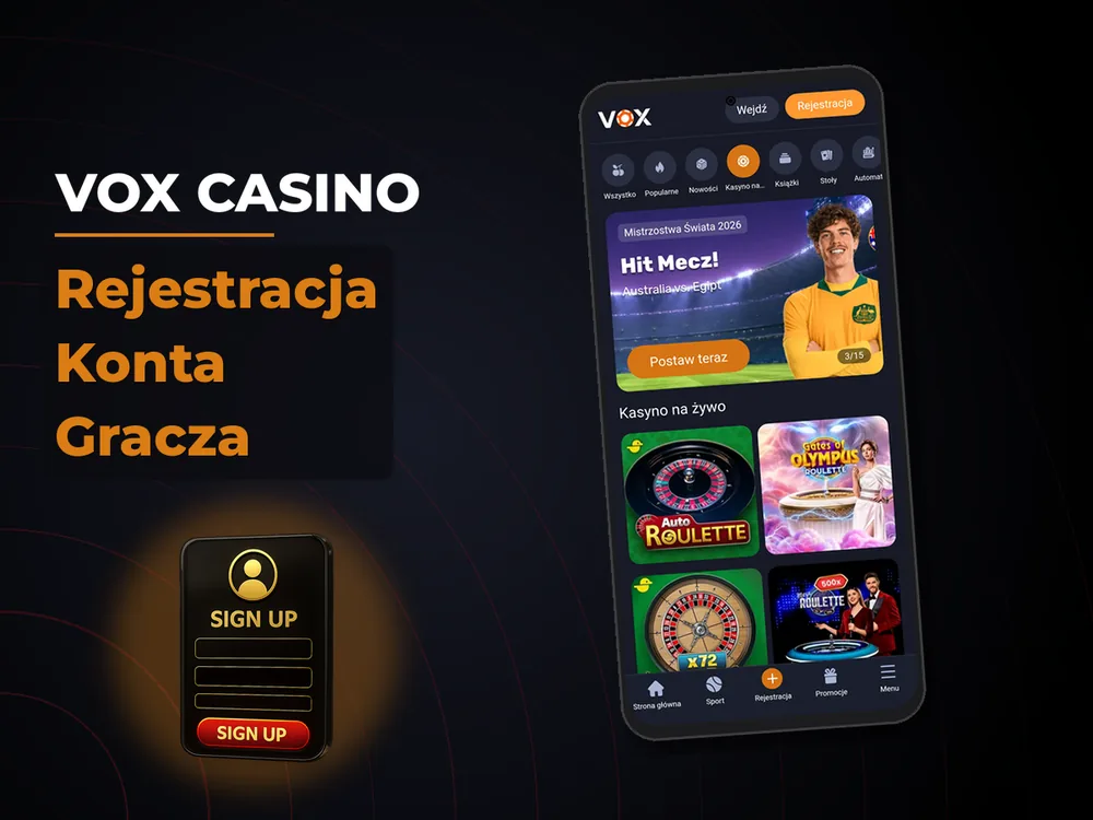 vox casino - Rejestracja Konta Gracza