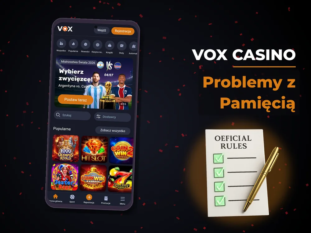 vox casino - Problemy z Pamięcią