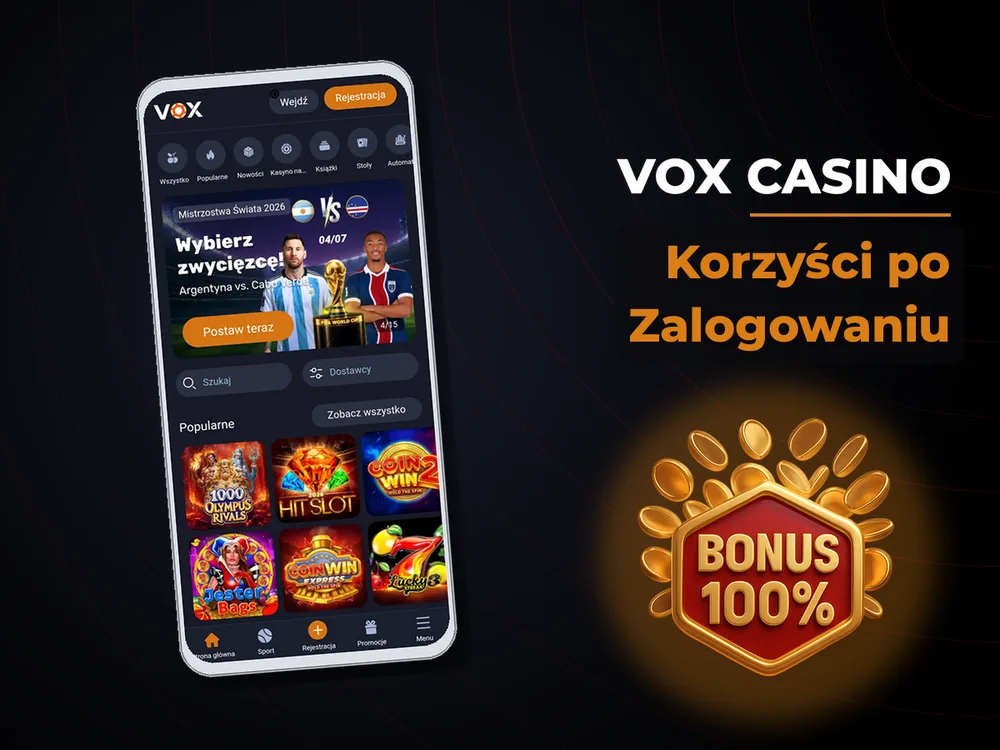 vox casino - Korzyści po Zalogowaniu