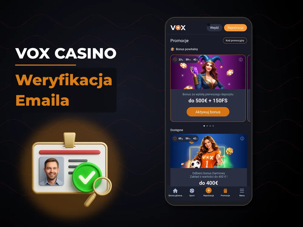 vox casino - Weryfikacja Emaila