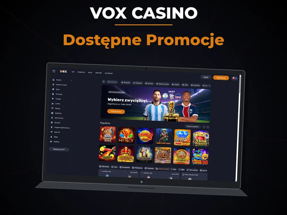 vox casino - Dostępne Promocje