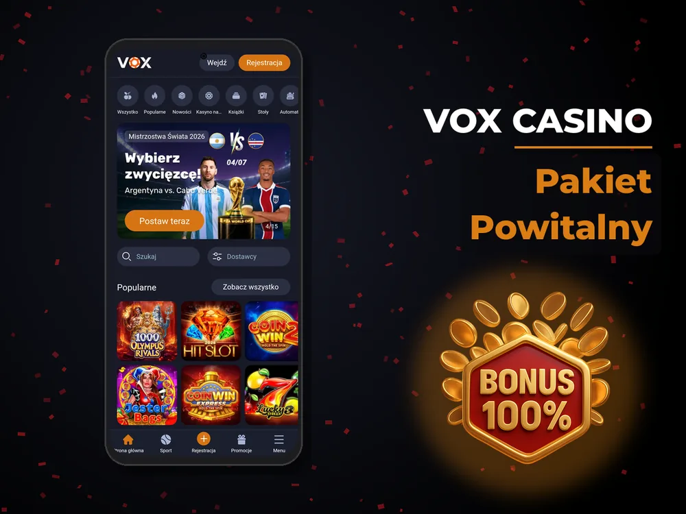 vox casino - Pakiet Powitalny