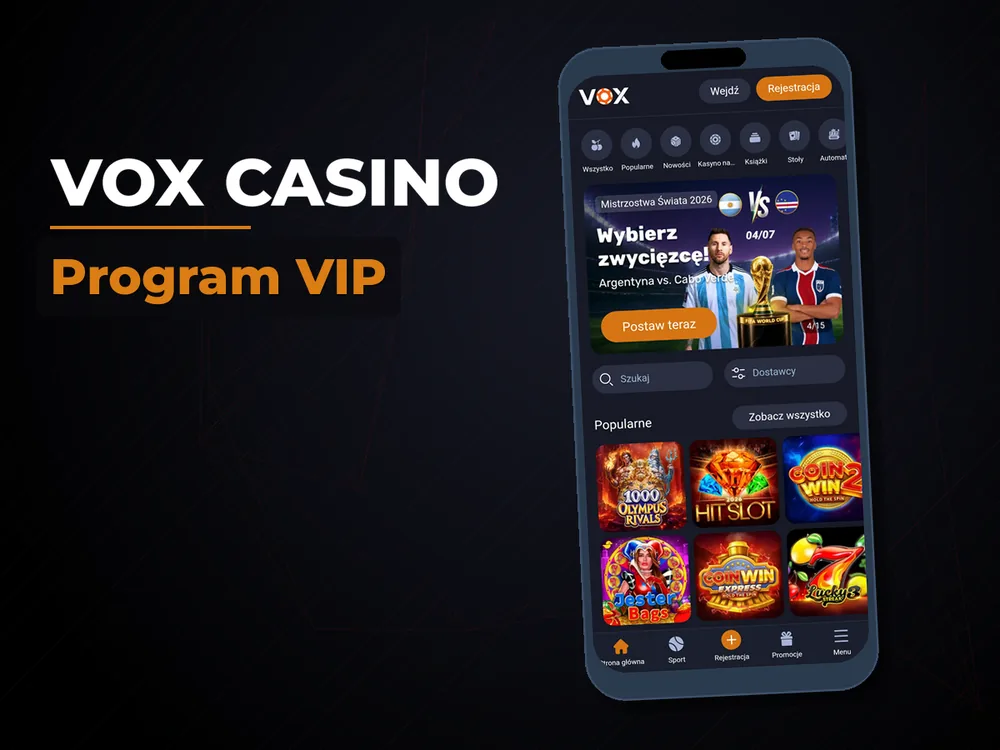 vox casino - Program VIP