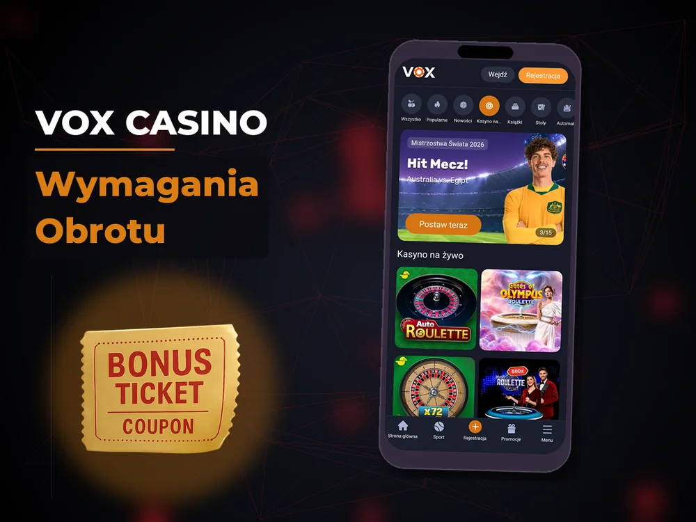 vox casino - Wymagania Obrotu