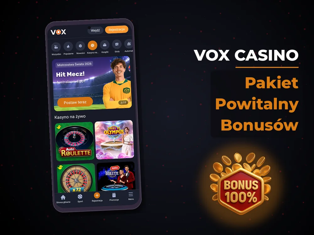 vox casino - Pakiet Powitalny Bonusów