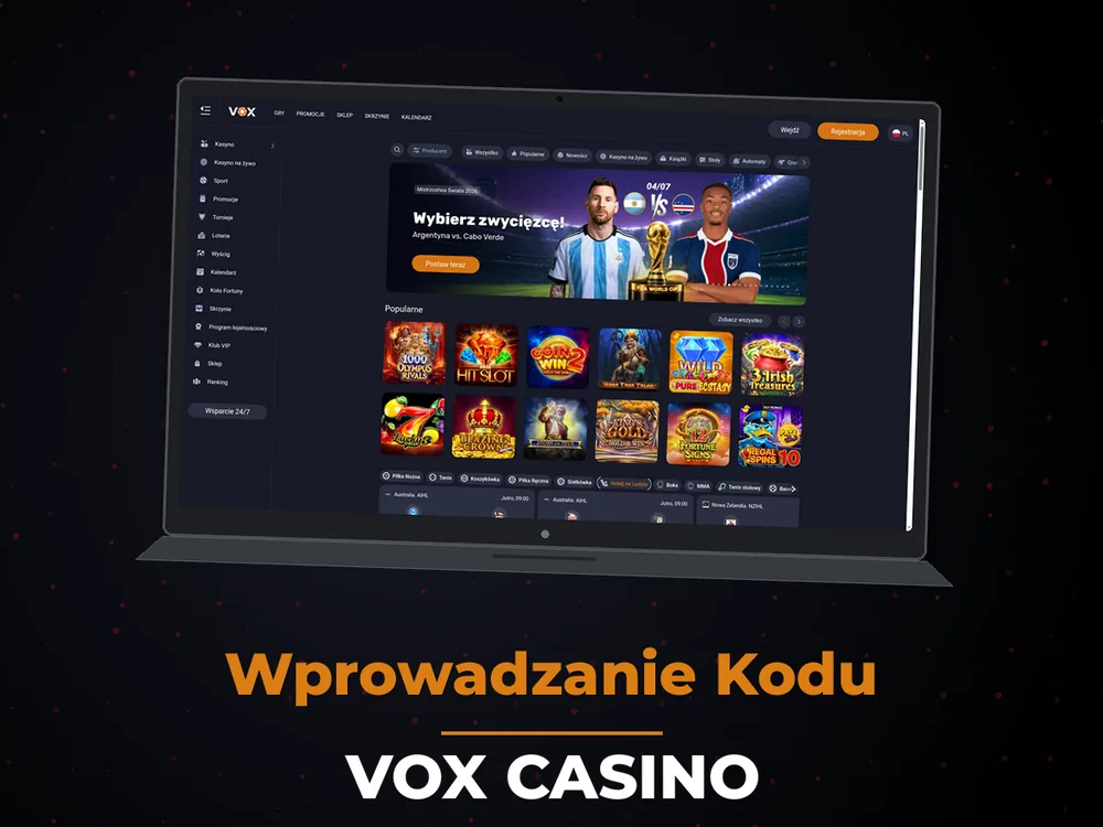 vox casino - Wprowadzanie Kodu