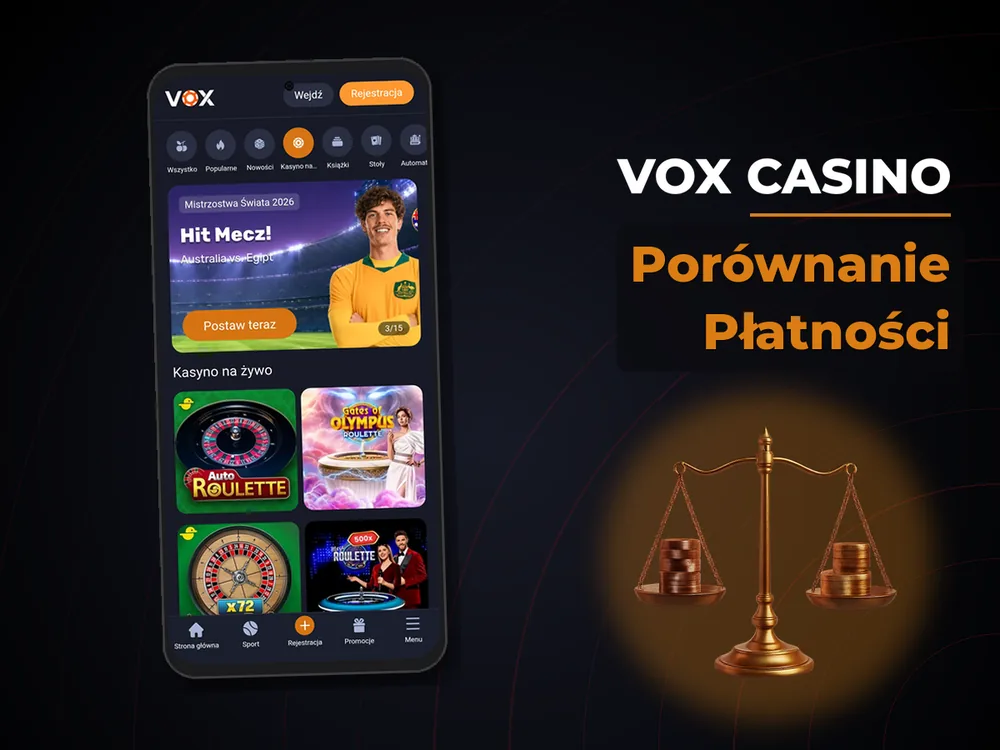 vox casino - Porównanie Płatności