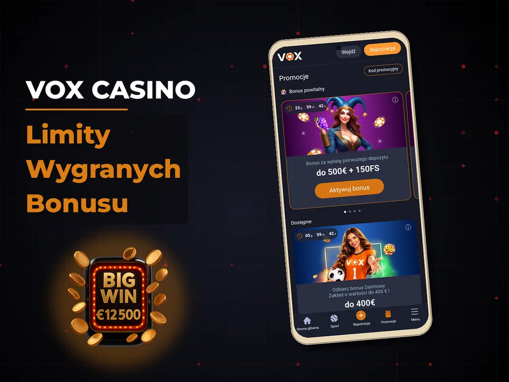 vox casino - Limity Wygranych Bonusu