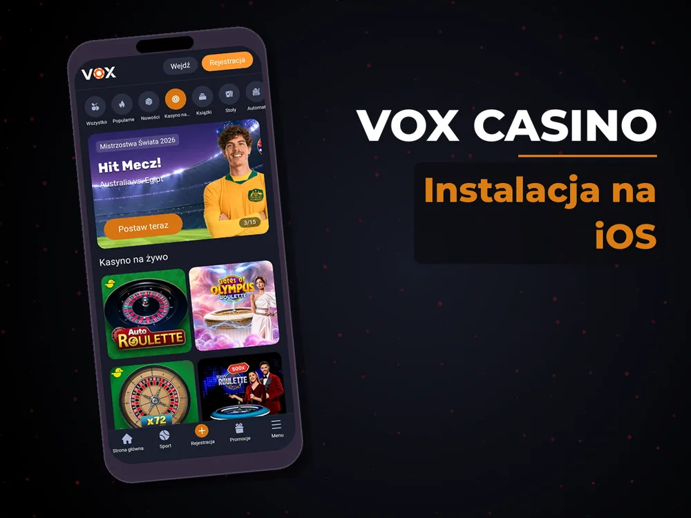 vox casino - Instalacja na iOS