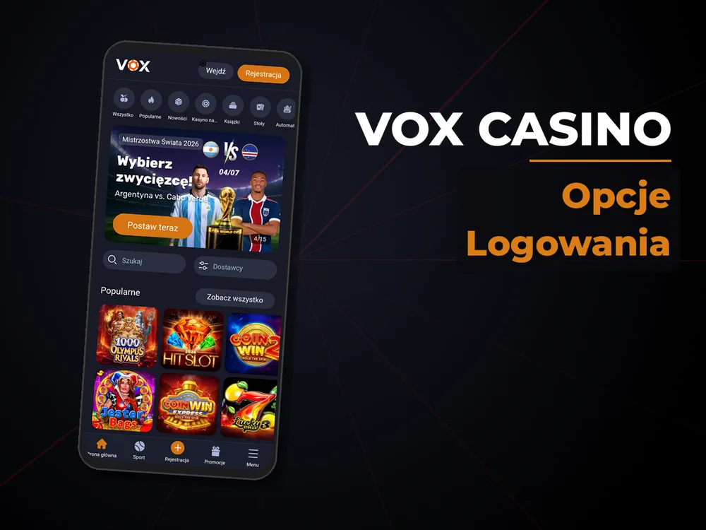 vox casino - Opcje Logowania