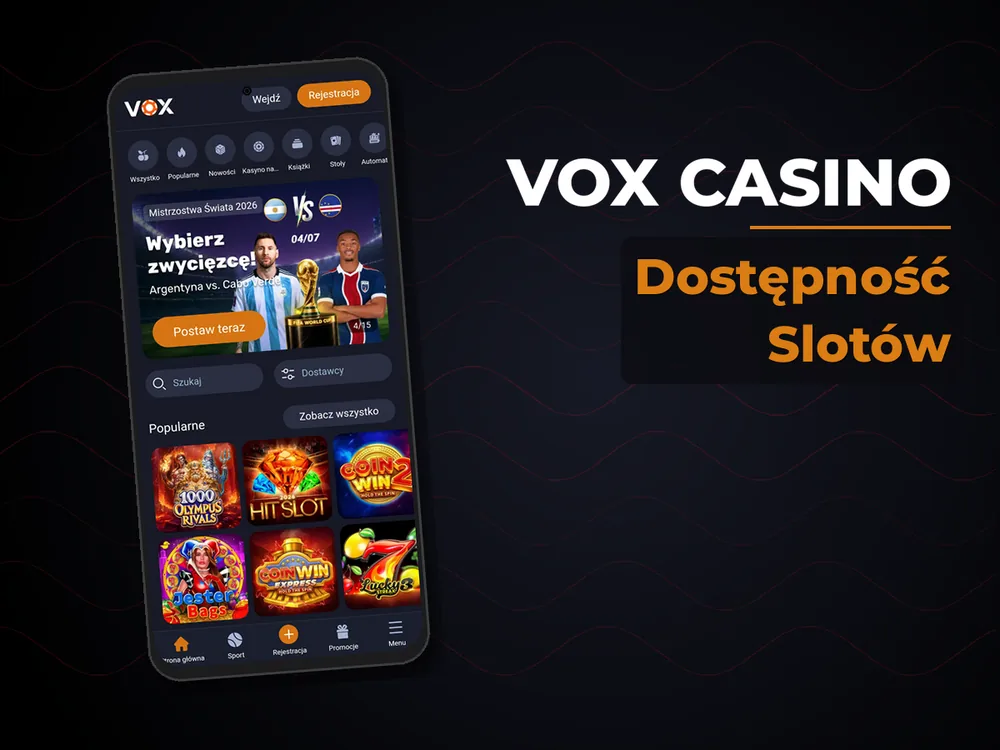 vox casino - Dostępność Slotów