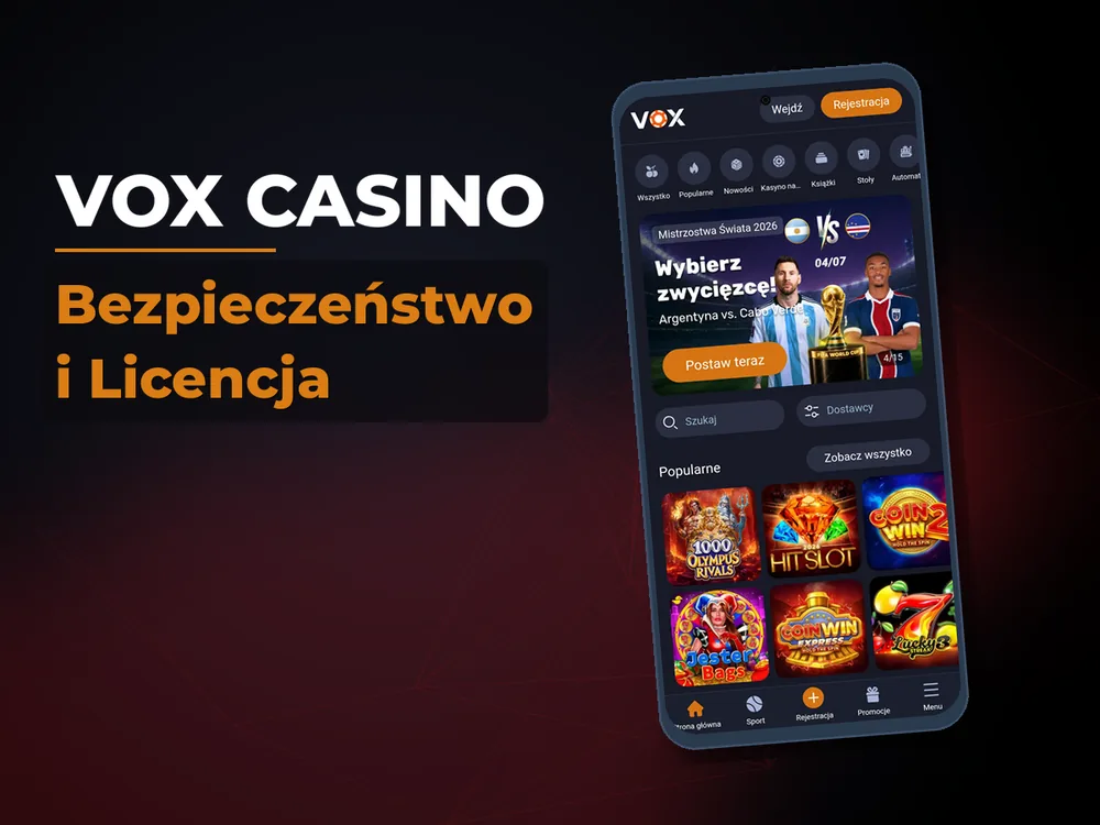 vox casino - Bezpieczeństwo i Licencja