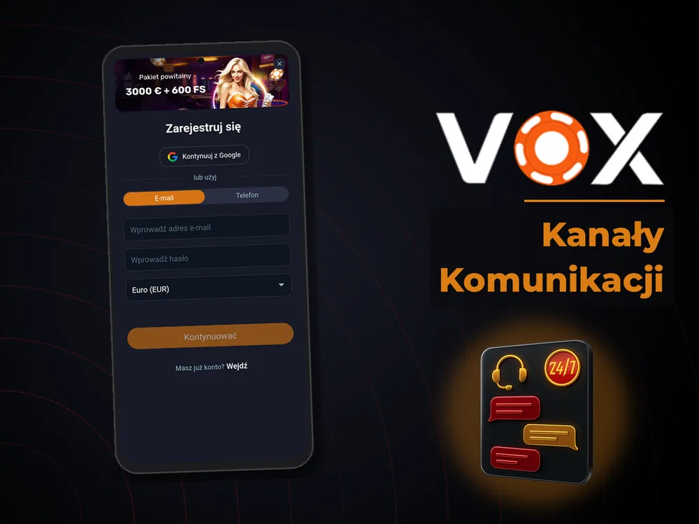 vox casino - Kanały Komunikacji