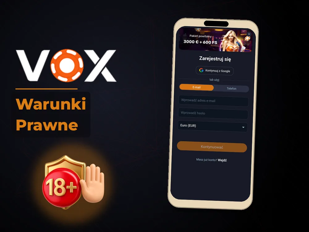 vox casino - Warunki Prawne