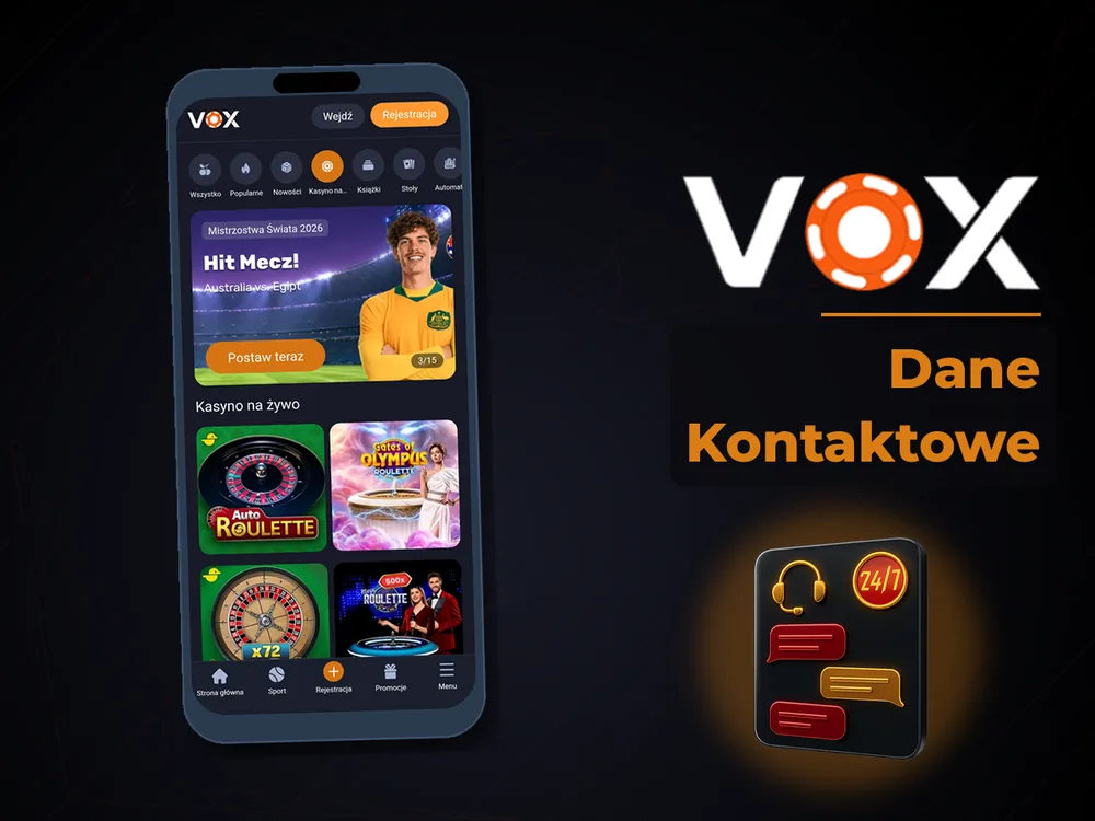 vox casino - Dane Kontaktowe