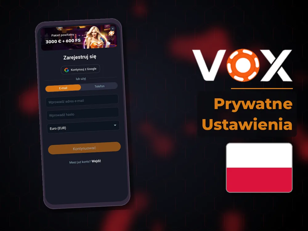 vox casino - Prywatne Ustawienia
