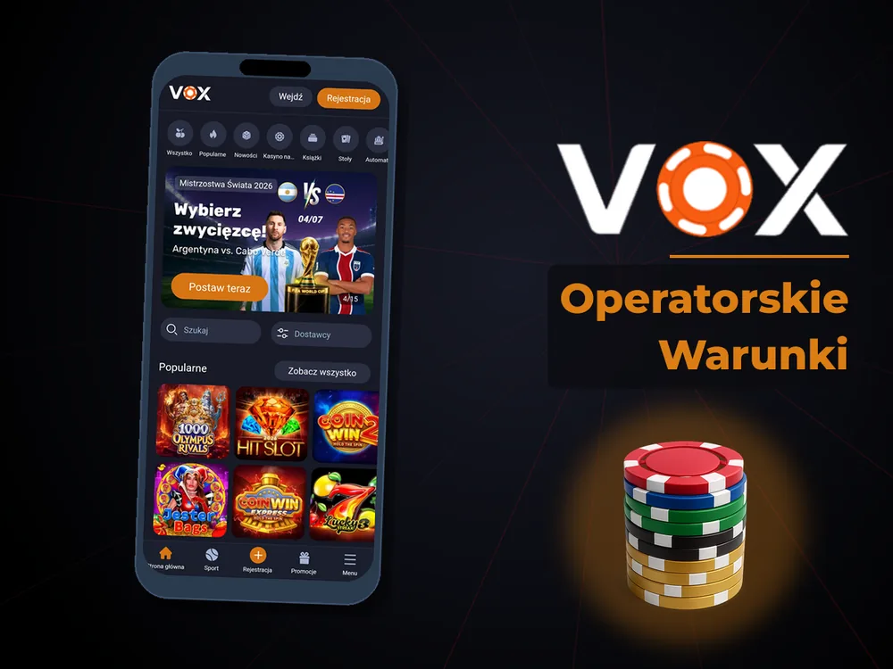 vox casino - Operatorskie Warunki