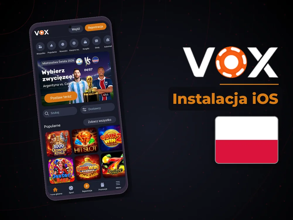 vox casino - Instalacja iOS