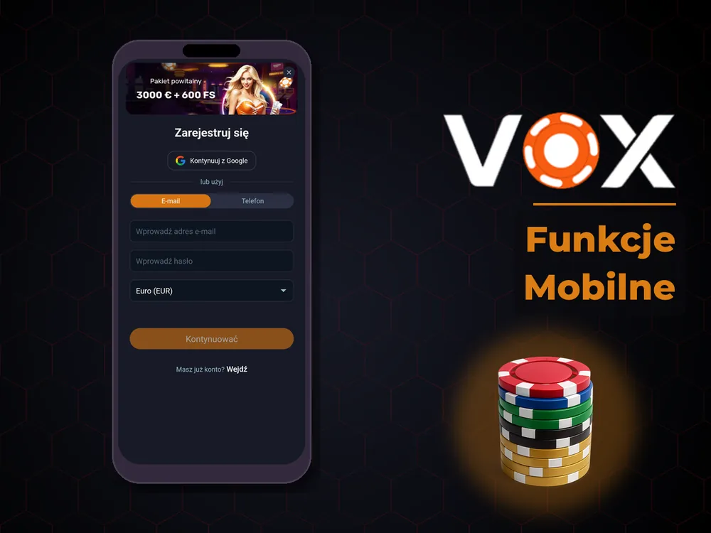 vox casino - Funkcje Mobilne