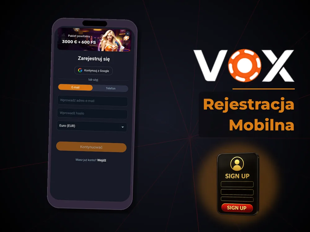 vox casino - Rejestracja Mobilna