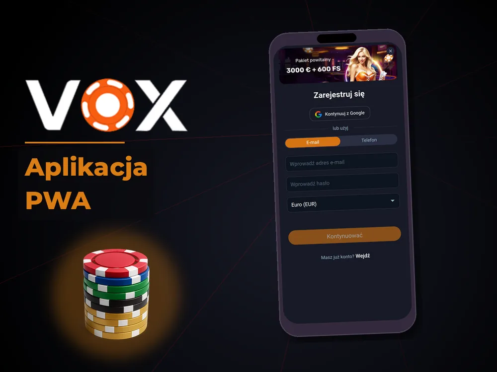 vox casino - Aplikacja PWA