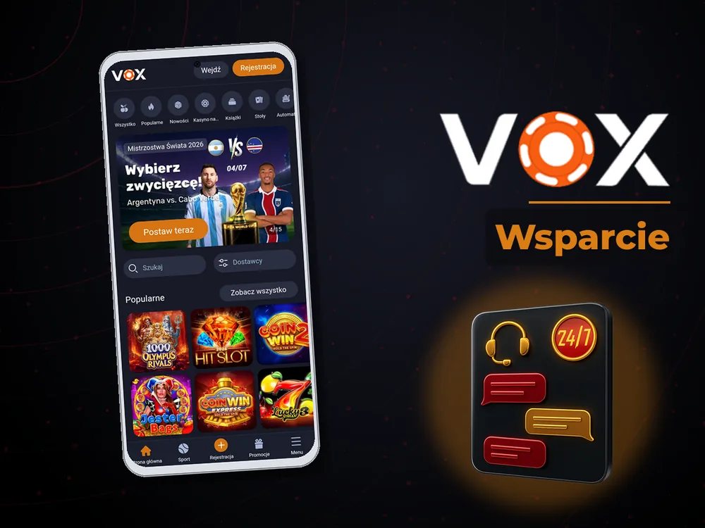 vox casino - Wsparcie