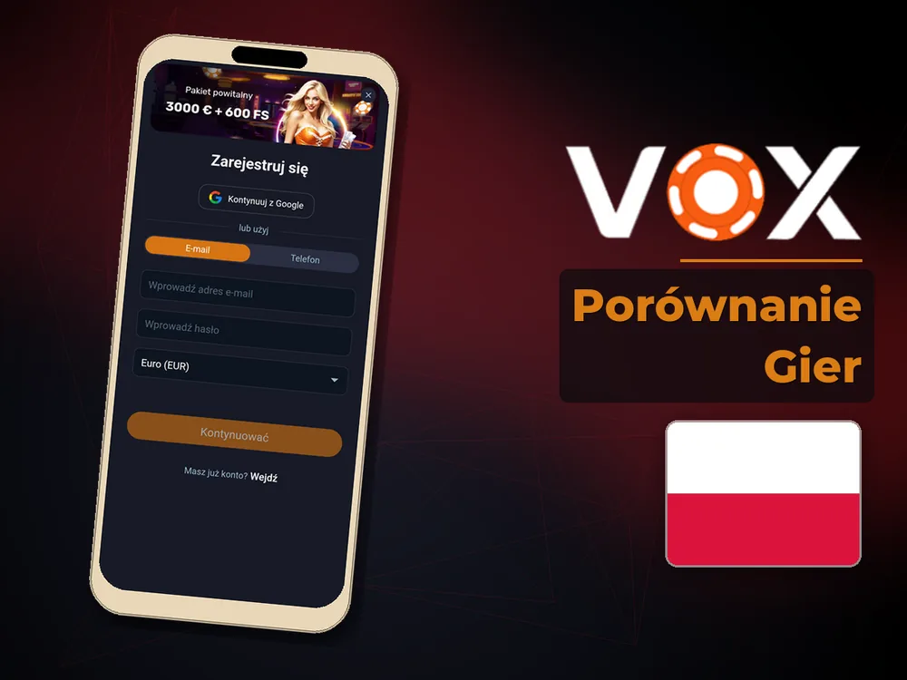 vox casino - Porównanie Gier