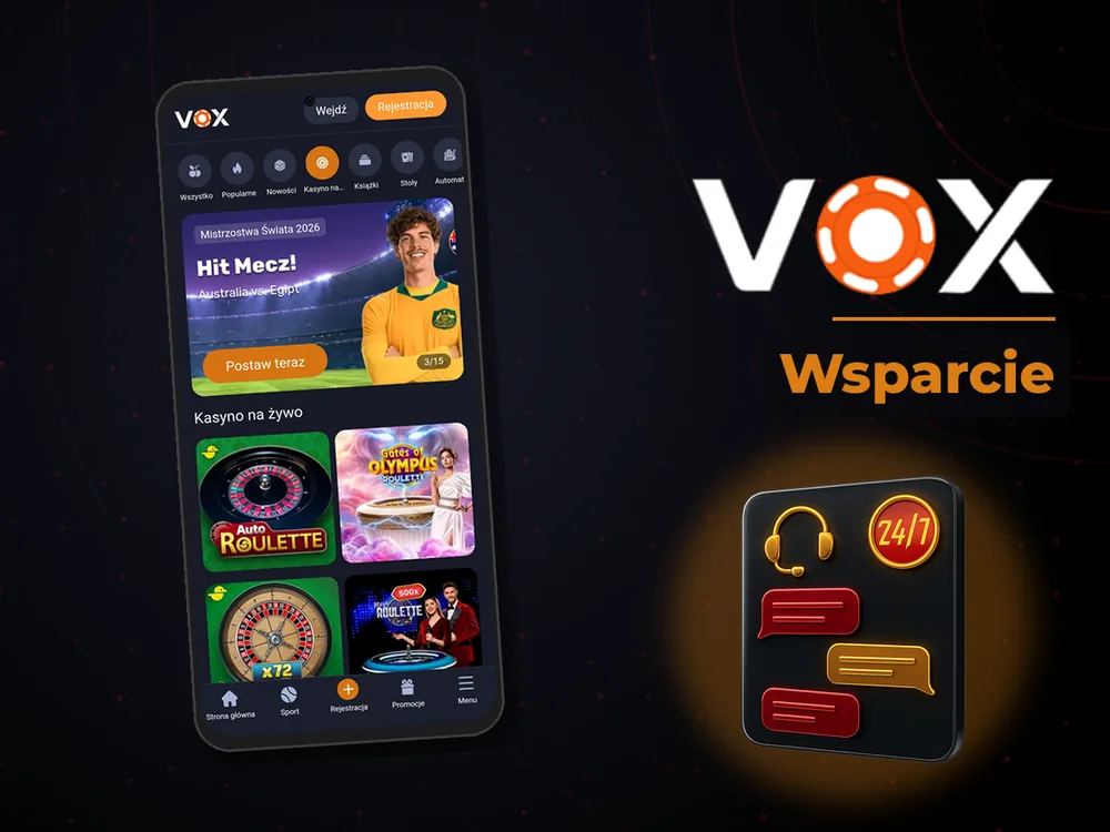 vox casino - Wsparcie