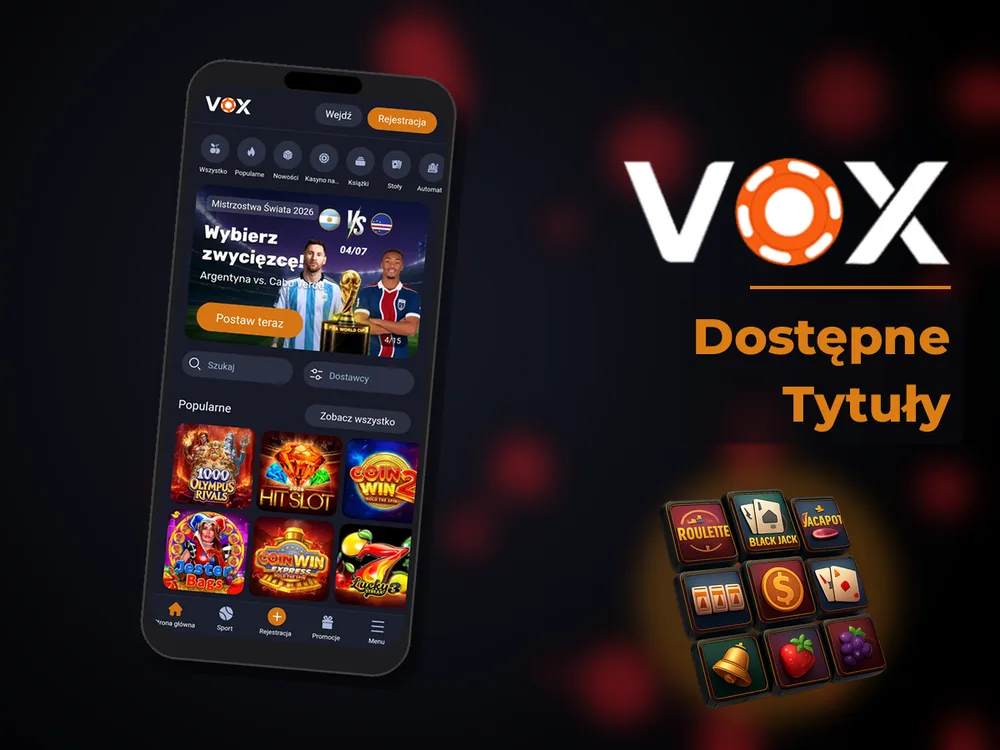 vox casino - Dostępne Tytuły
