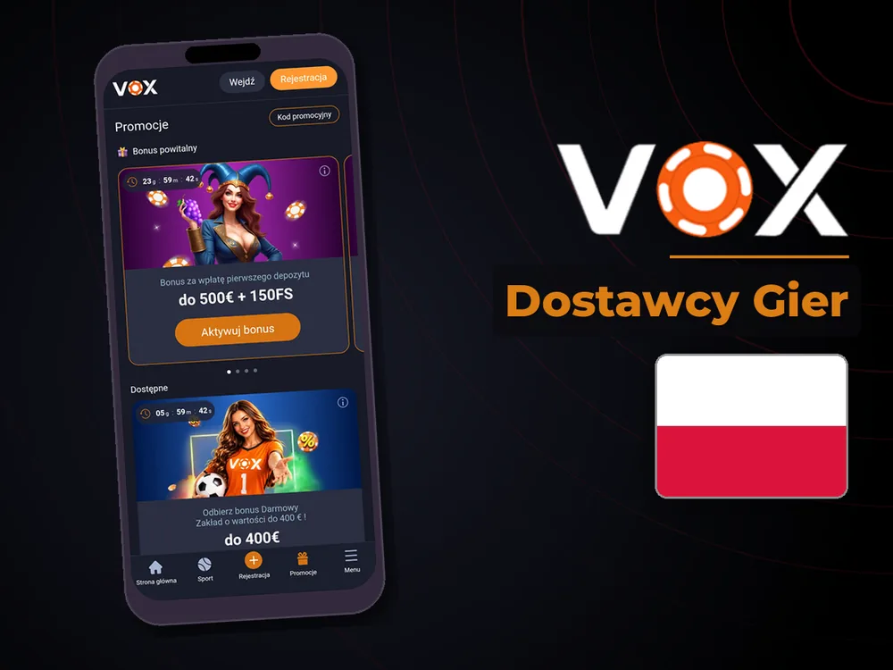 vox casino - Dostawcy Gier
