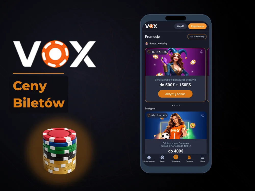 vox casino - Ceny Biletów