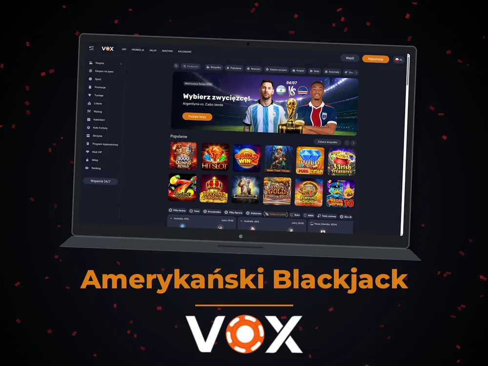 vox casino - Amerykański Blackjack