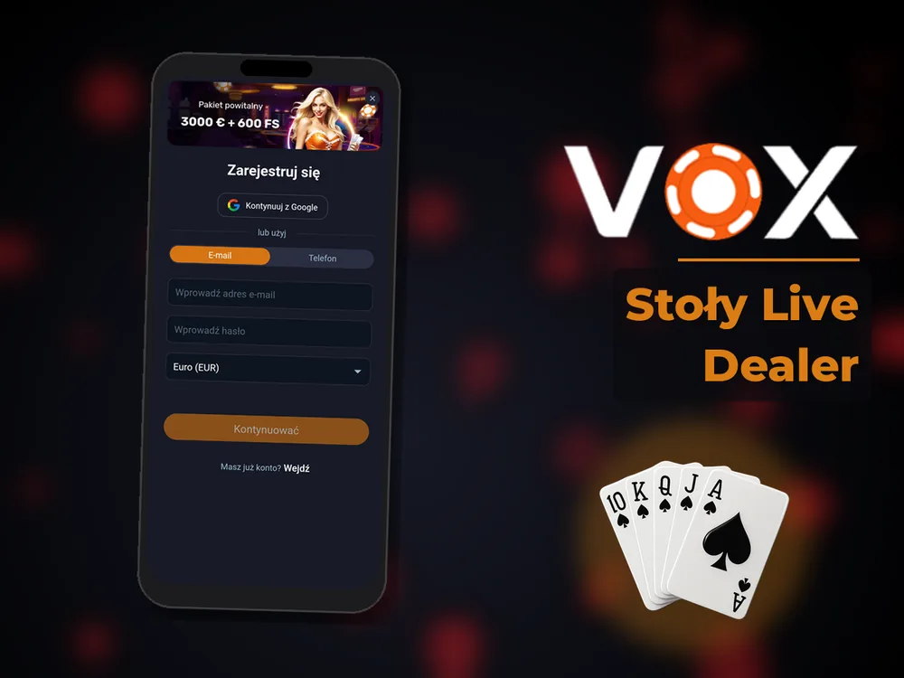 vox casino - Stoły Live Dealer