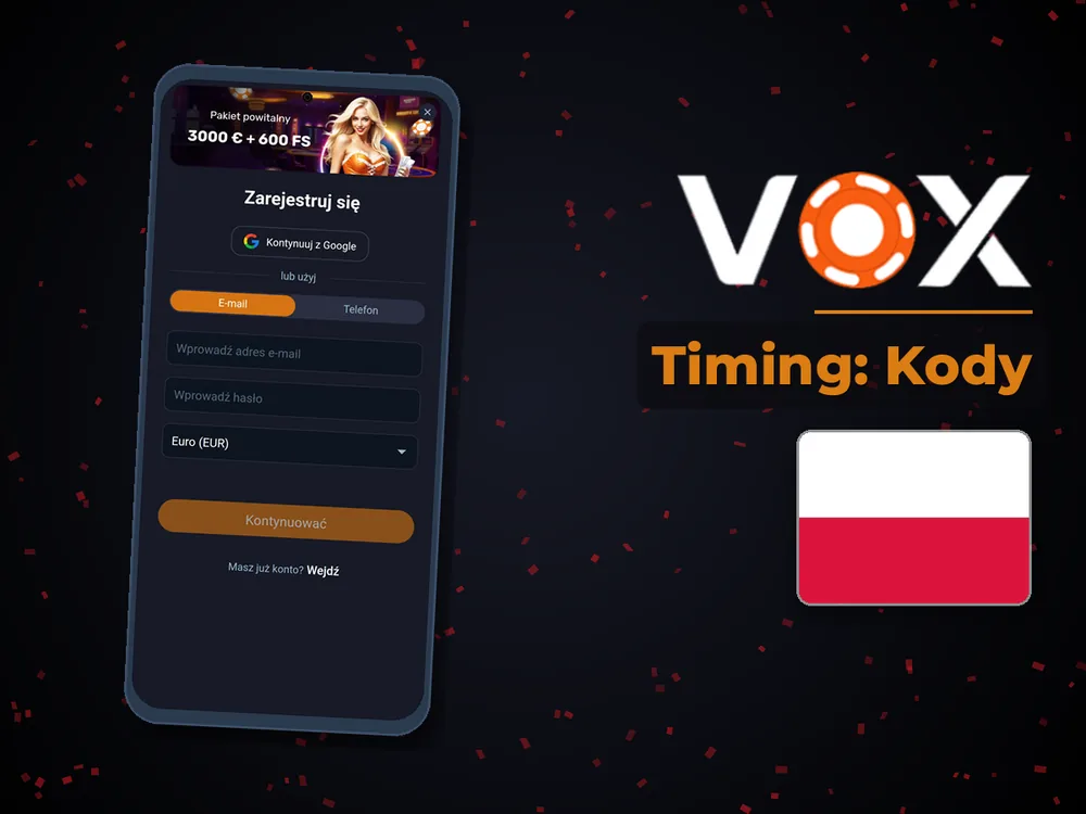 vox casino - Timing: Kody