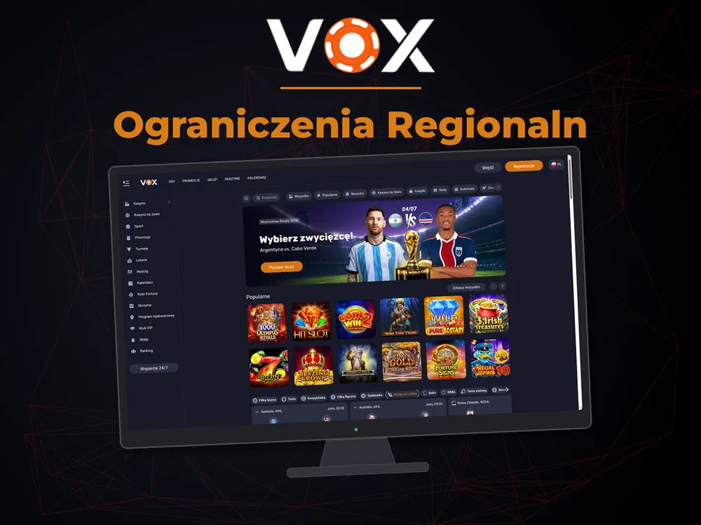 vox casino - Ograniczenia Regionaln