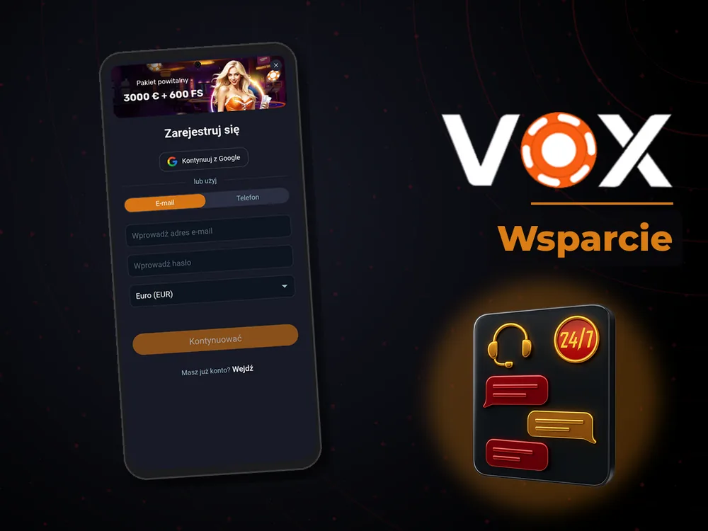 vox casino - Wsparcie