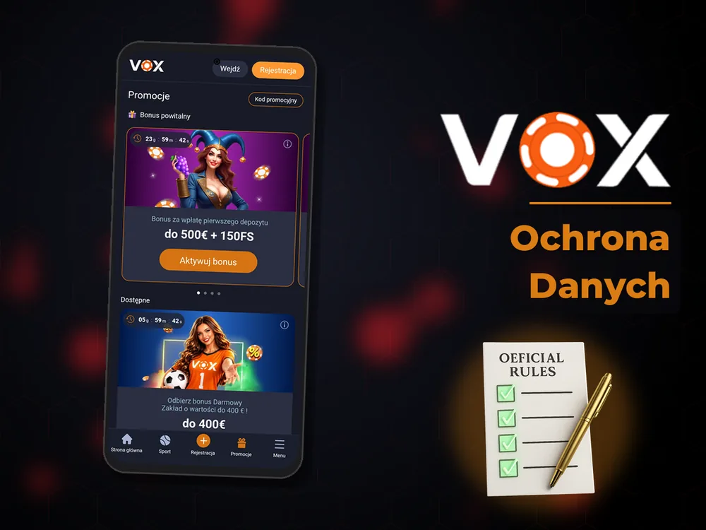 vox casino - Ochrona Danych