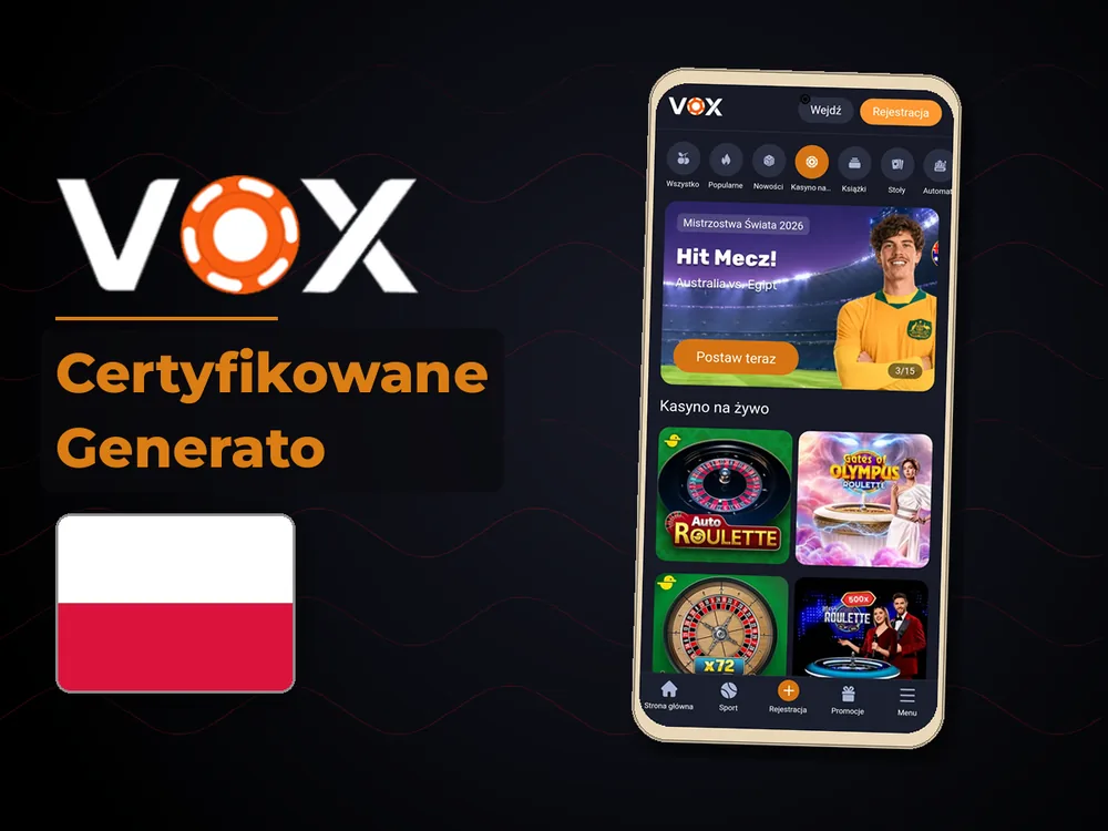 vox casino - Certyfikowane Generato