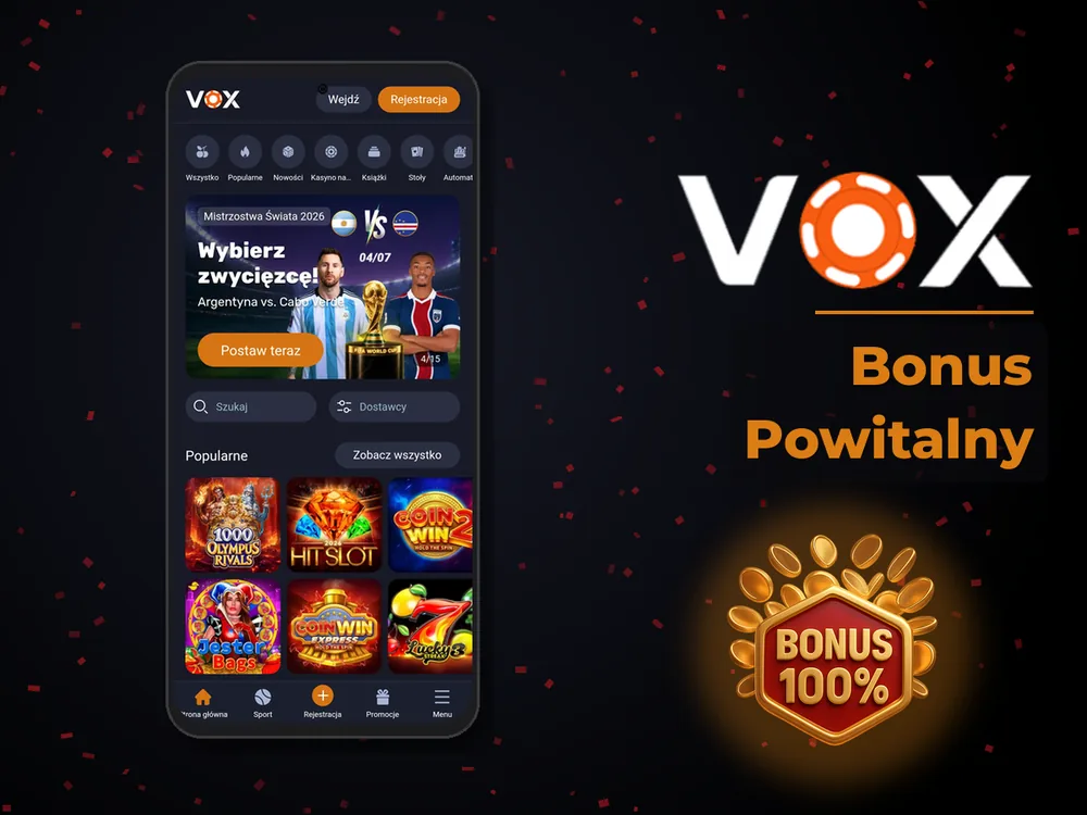 vox casino - Bonus Powitalny