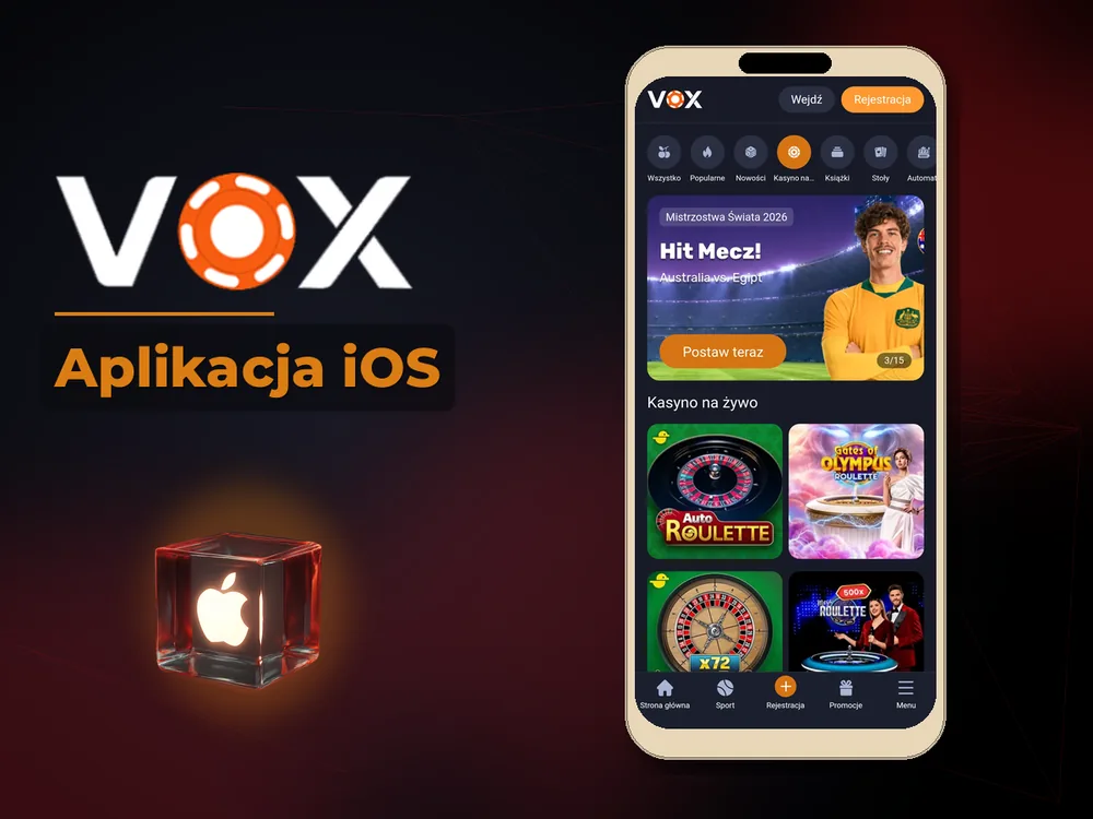 vox casino - Aplikacja iOS
