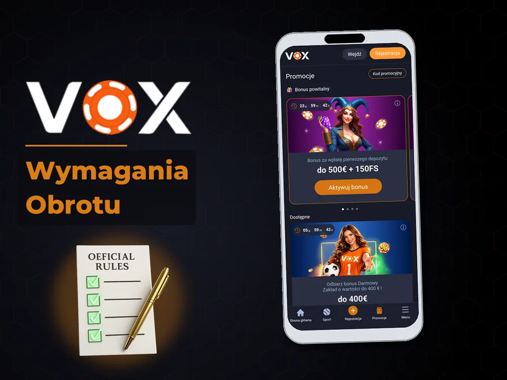vox casino - Wymagania Obrotu