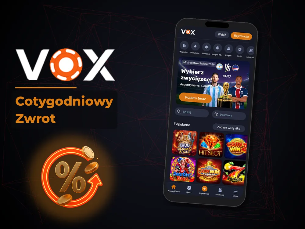 vox casino - Cotygodniowy Zwrot