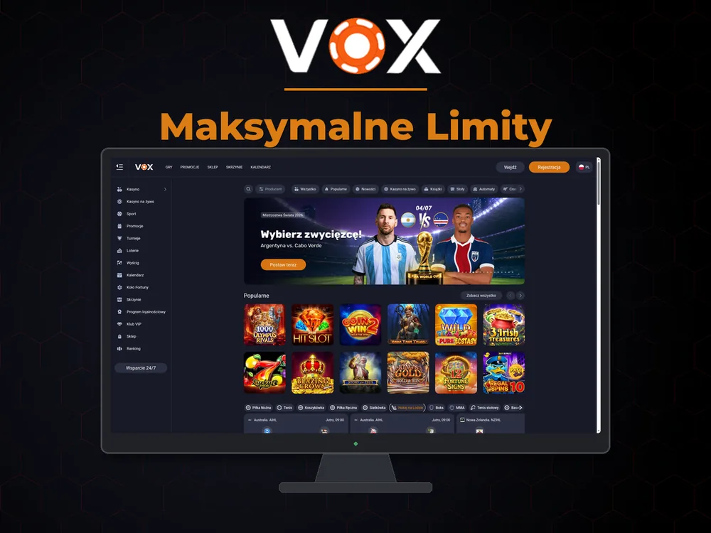 vox casino - Maksymalne Limity