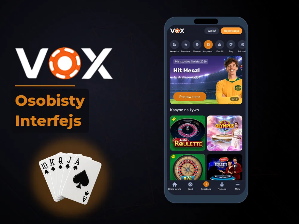vox casino - Osobisty Interfejs