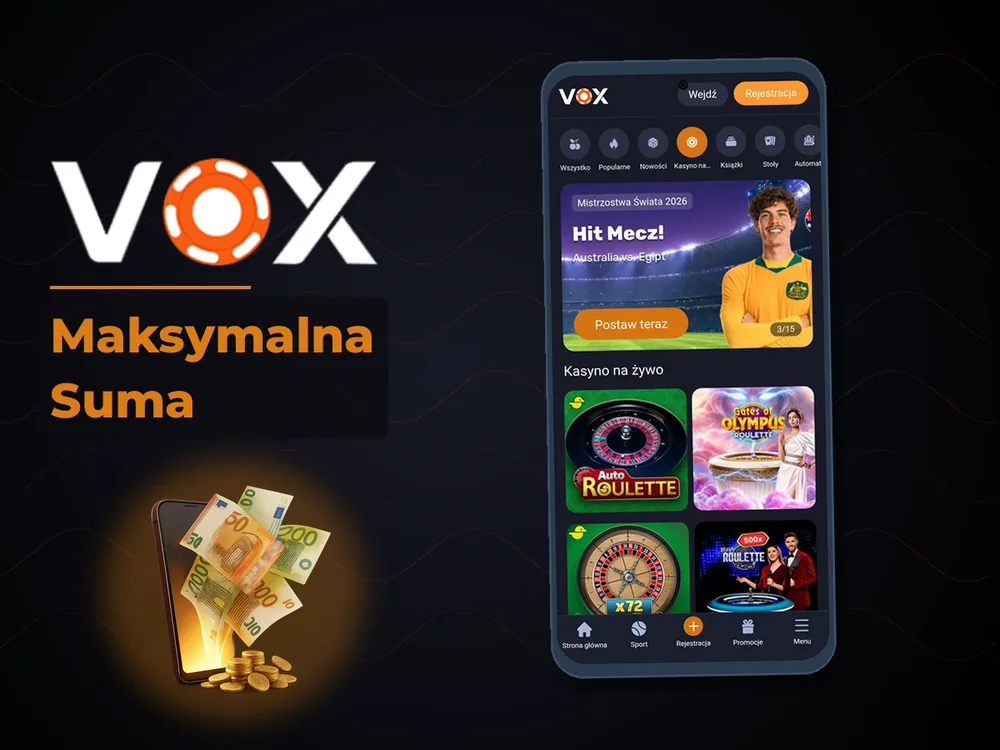 vox casino - Maksymalna Suma