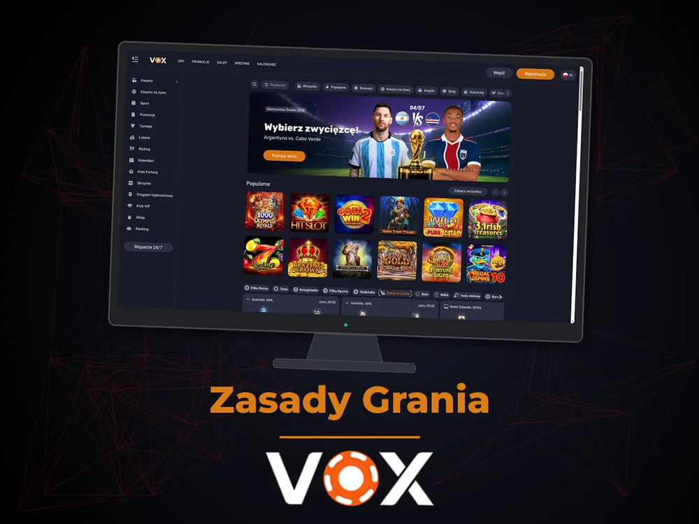 vox casino - Zasady Grania